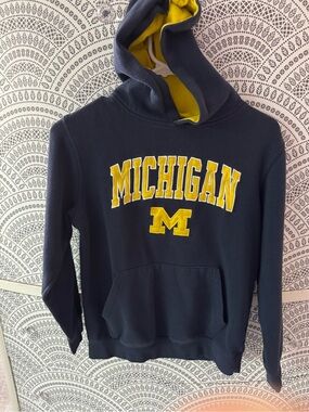 University of Michigan Navy & Yellow Hoodie - Go Blue! EUC Youth S (8-10)